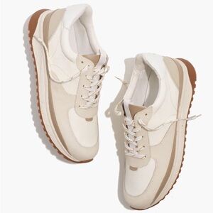 Madewell Kickoff Trainer Sneakers Neutral Colorblock Leather Unisex Size 8M